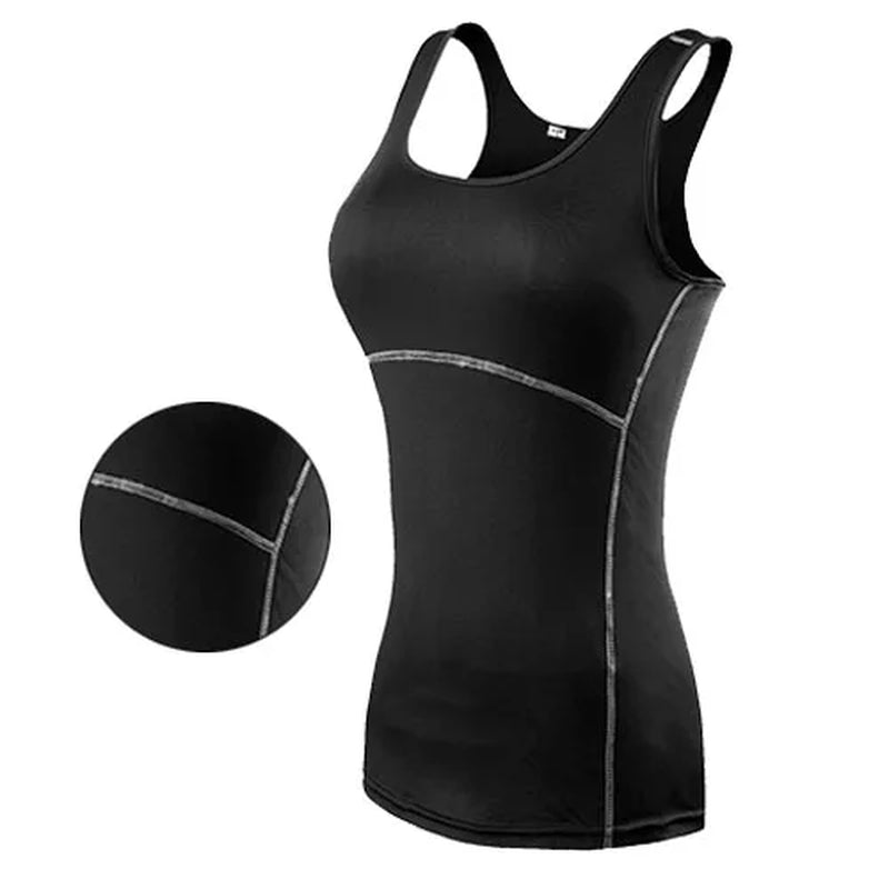 New Yoga Tops Women Sexy Gym Sportswear Vest Fitness Tight Woman Clothing Sleeveless Running Shirt Quick Dry White Yoga Tank Top