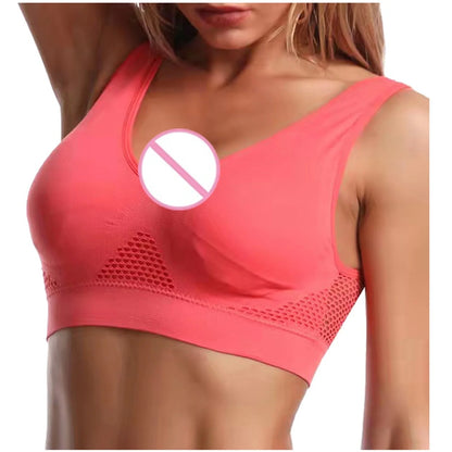 Supportive Sports Bra 3Pc Women Seamless Sports Bra Wirefree Yoga Bra with Removable Pads S-101 Multicolor XL