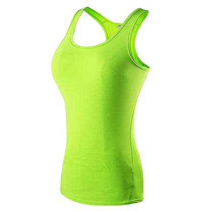 New Yoga Tops Women Sexy Gym Sportswear Vest Fitness Tight Woman Clothing Sleeveless Running Shirt Quick Dry White Yoga Tank Top
