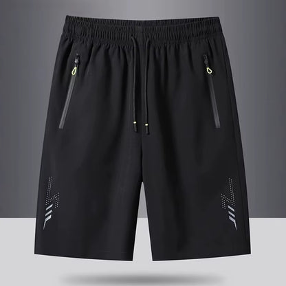 Summer Men'S Sport Shorts Cool Sportswear Running Shorts Casual Bottoms Gym Fitness Training Jogging Short Pants Men Black Gray