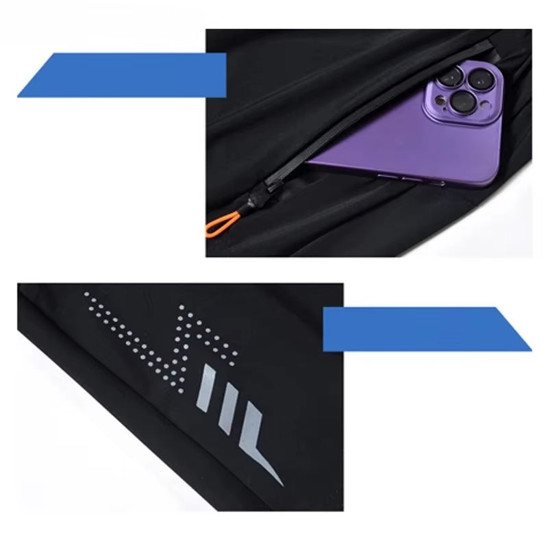 Summer Men'S Sport Shorts Cool Sportswear Running Shorts Casual Bottoms Gym Fitness Training Jogging Short Pants Men Black Gray