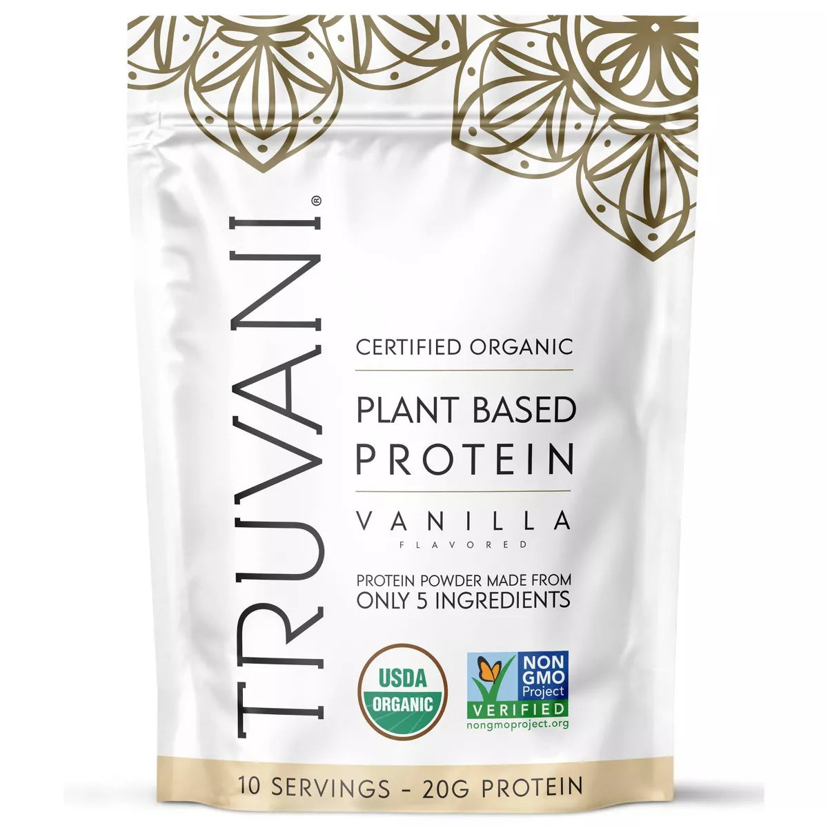 Truvani Organic Plant Based Vegan Protein Powder