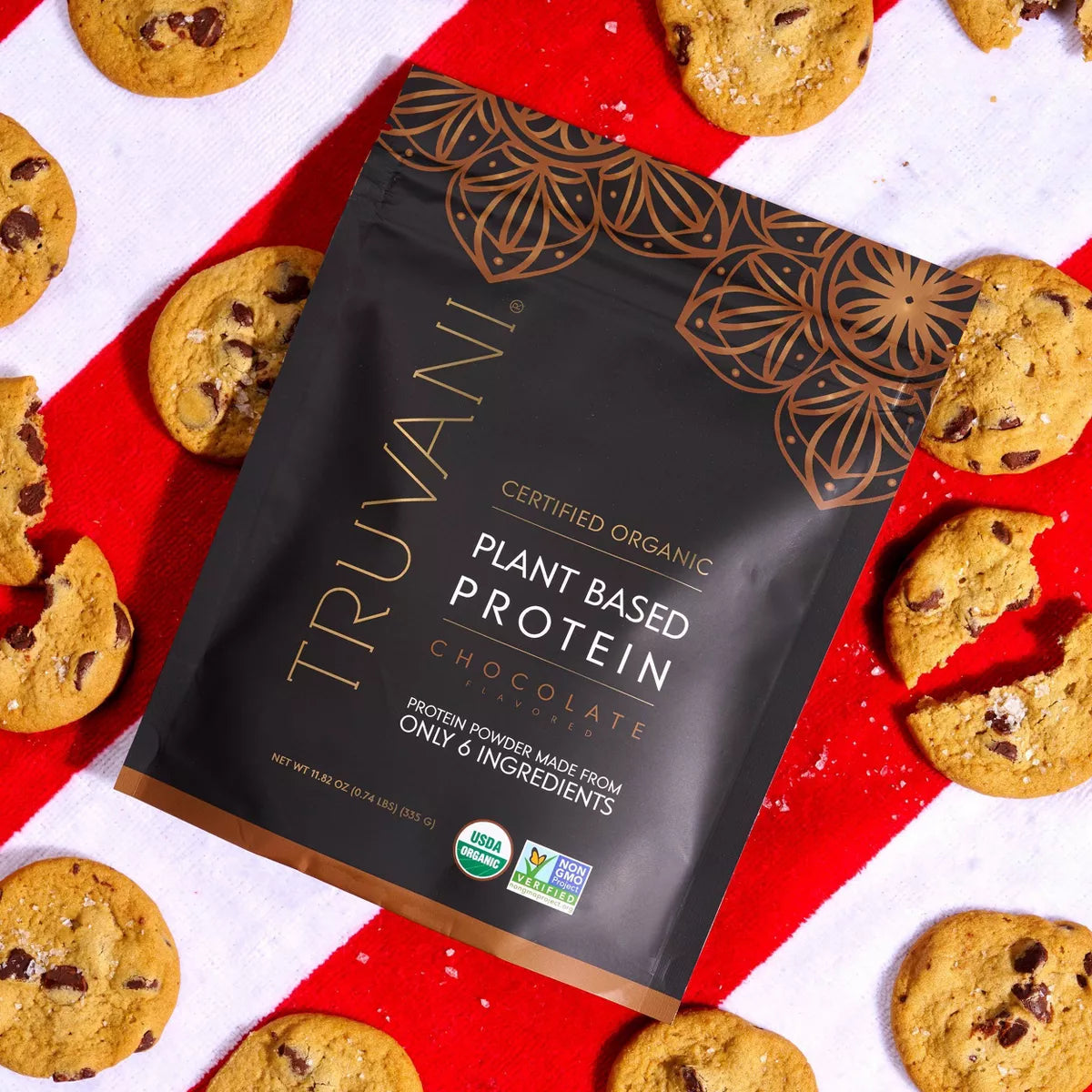 Truvani Organic Plant Based Vegan Protein Powder