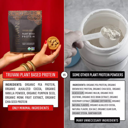 Truvani Organic Plant Based Vegan Protein Powder