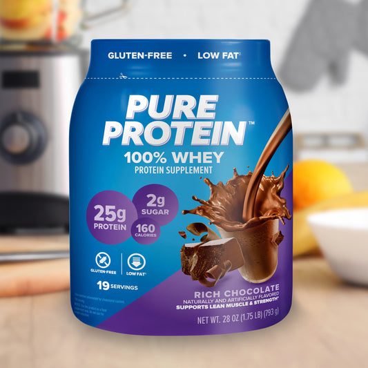 100% Whey Protein Powder, Rich Chocolate, 25G Protein, 1.75 Lb