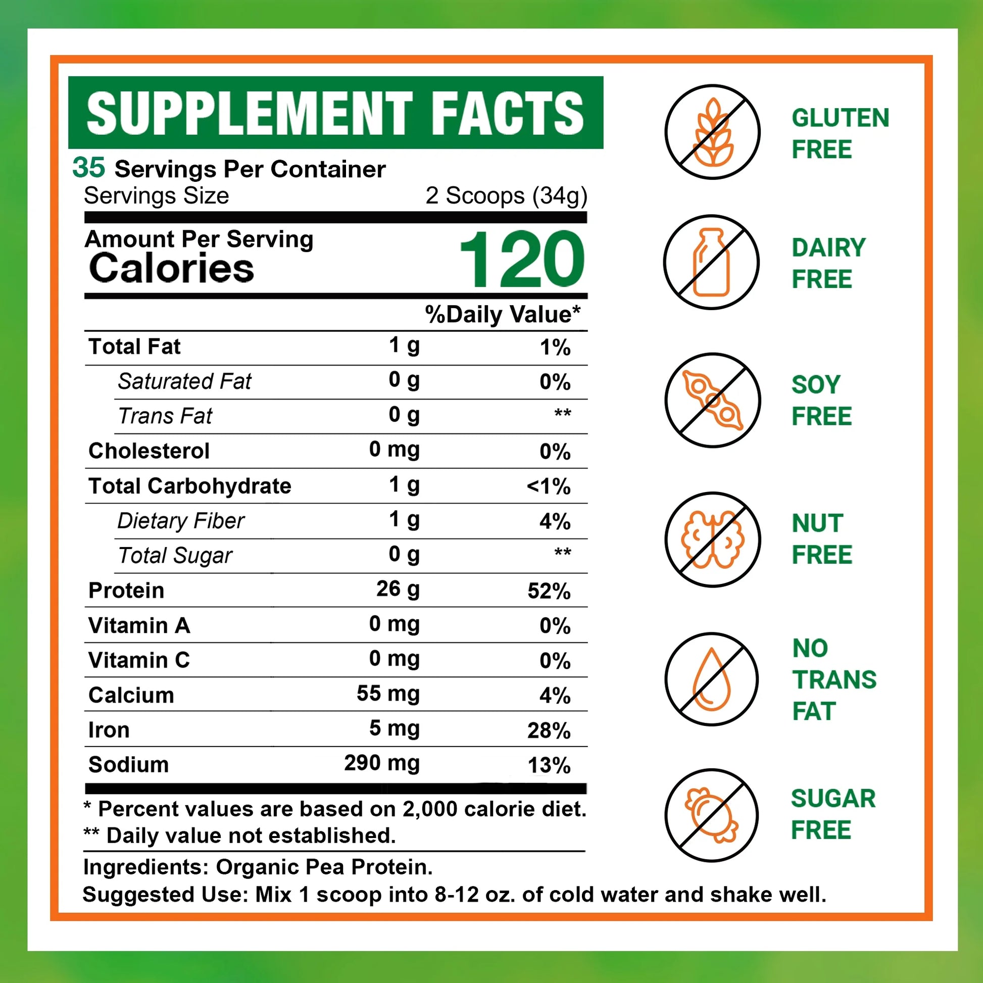 Organic Hydro Pea Protein Powder, Natural Flavor, Vegan Protein Powder, Plant Based, Certified USDA, 2.62 Lbs