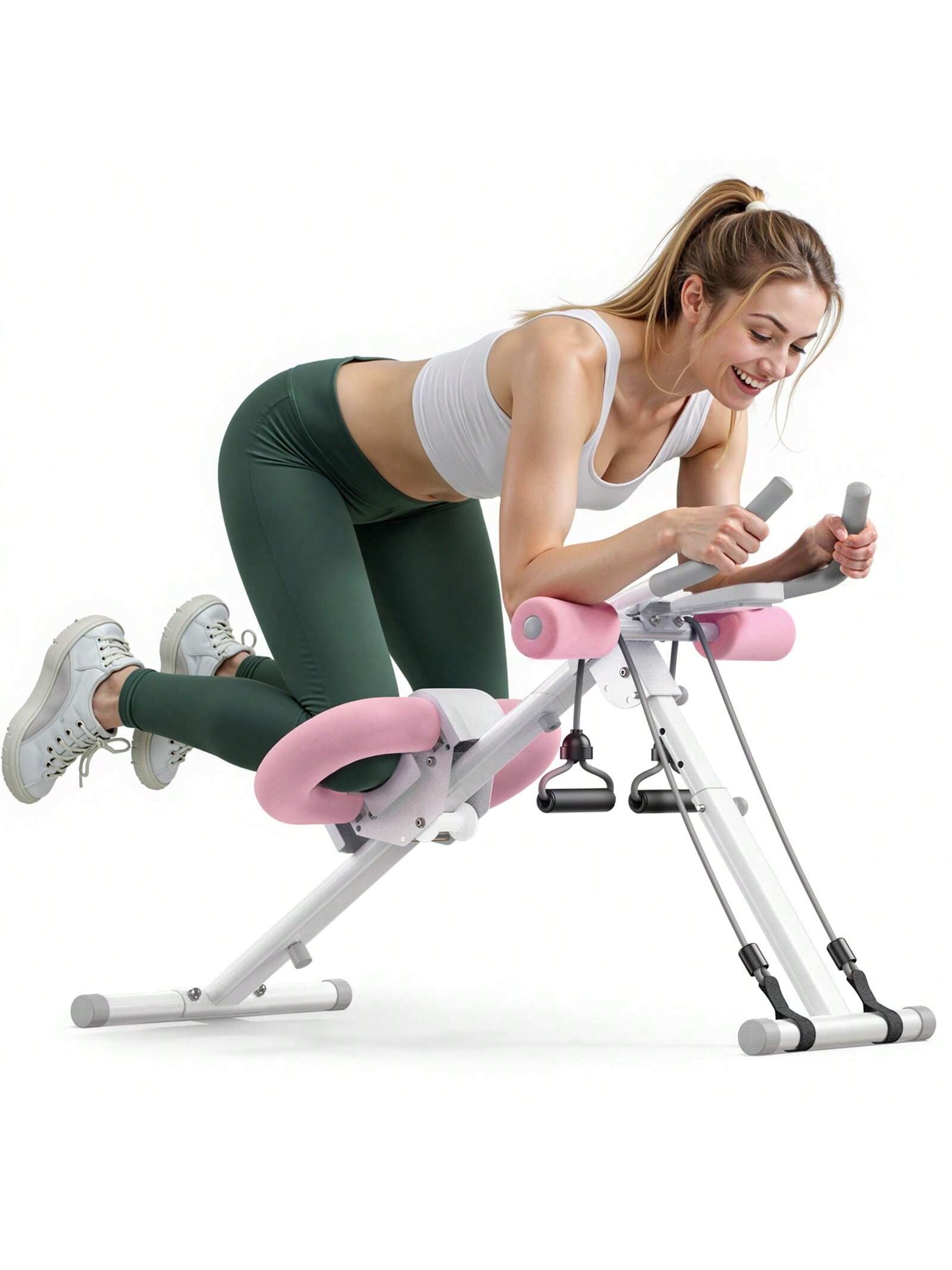 MERACH Ab Machine for Home Gym, Ab Workout Equipment, Other Waist & Abdominal Machine,Height Adjustable Ab Trainer, Foldable Fitness Equipment, Abdominal Trainers Ab Workout Machine