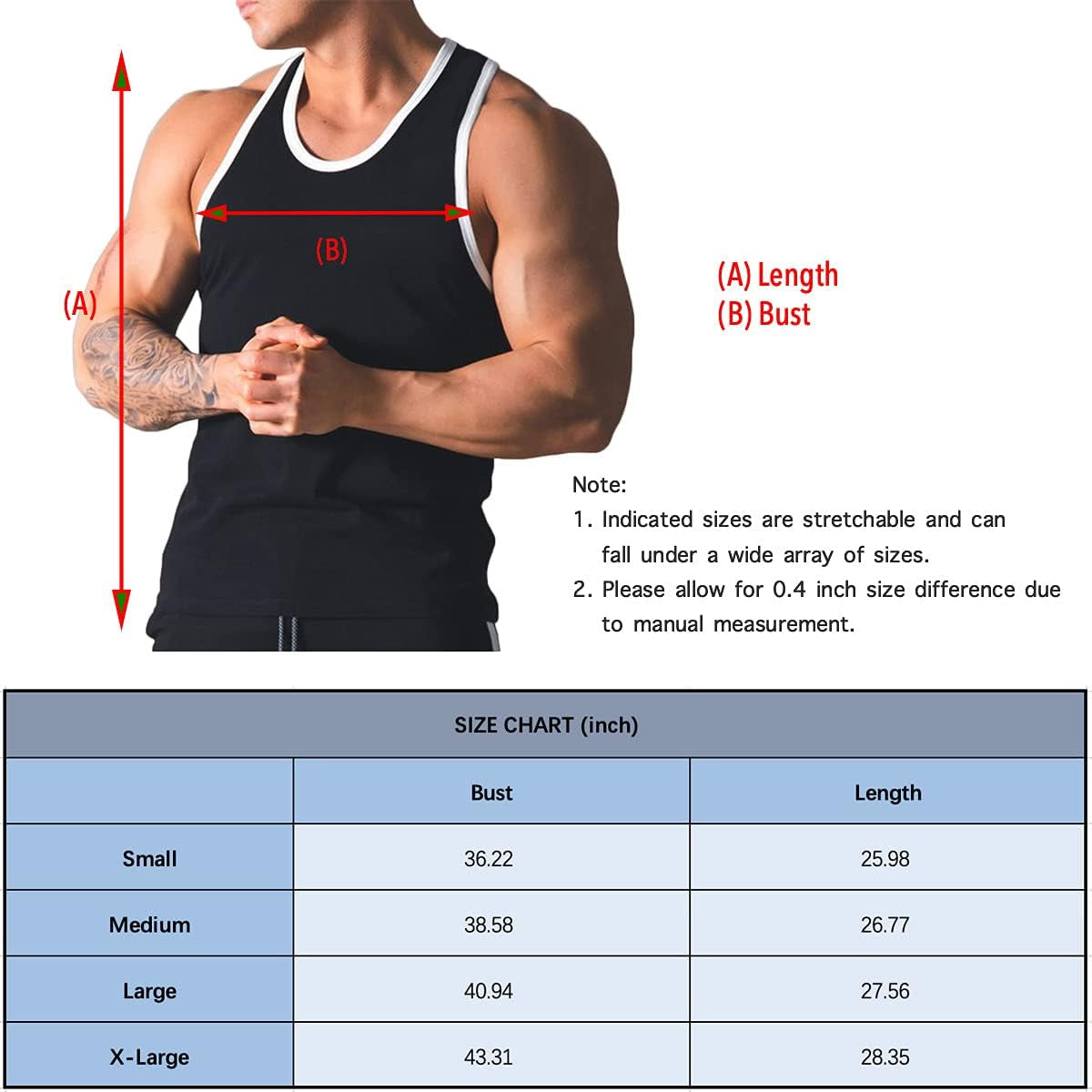 Mens Quick-Dry Workout Lightweight Stringer Training Singlet Athletic Muscle Tank Tops for Men T48