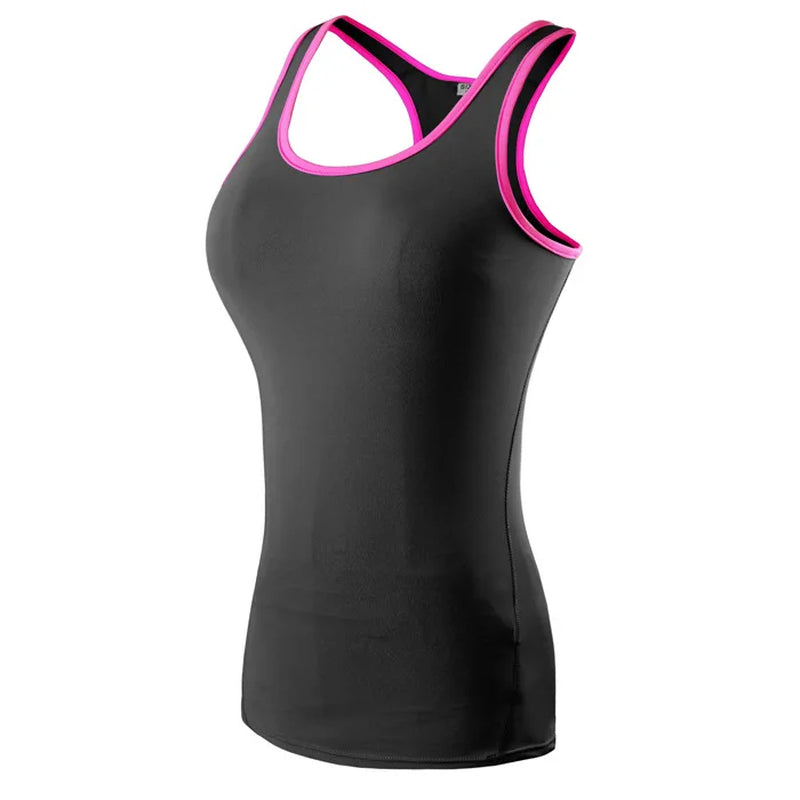 New Yoga Tops Women Sexy Gym Sportswear Vest Fitness Tight Woman Clothing Sleeveless Running Shirt Quick Dry White Yoga Tank Top