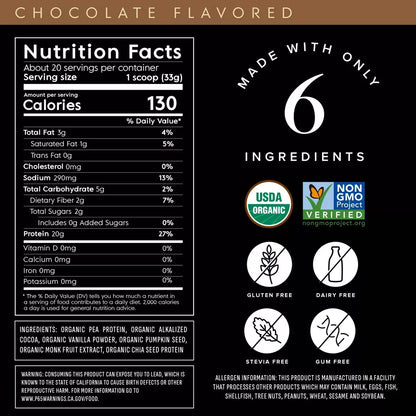 Truvani Organic Plant Based Vegan Protein Powder