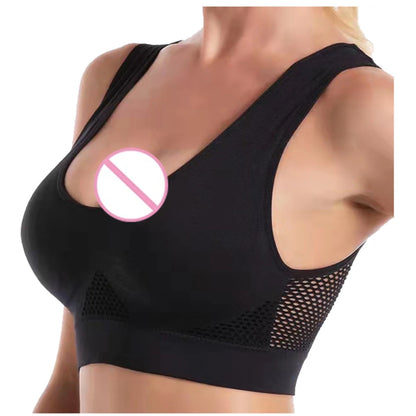 Supportive Sports Bra 3Pc Women Seamless Sports Bra Wirefree Yoga Bra with Removable Pads S-101 Multicolor XL