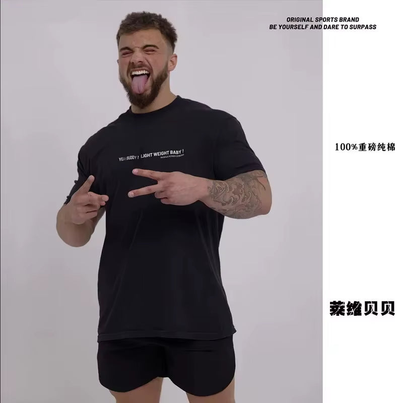 Summer Gym Cotton Men'S T-Shirt Thavage Muscular Men CBUM Gym T Shirt CBUM Fitness Joggers Pure Cotton Shirt CBUM Women Tshirt