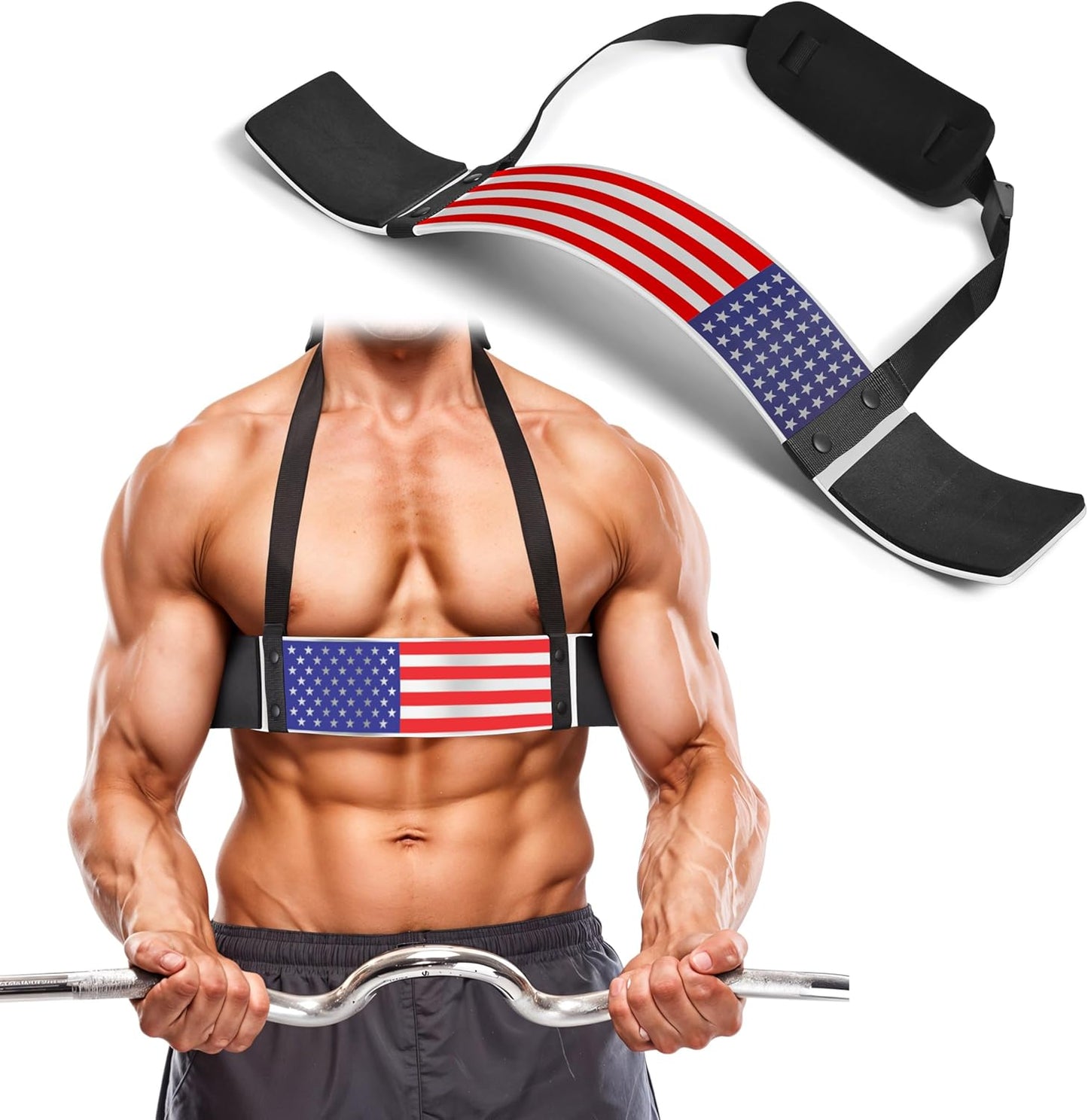 DEFY Arm Blaster for Biceps and Triceps Adjustable Curl Support with Durable 7Mm Aluminum Plate and Neck Pad for Strength Training Bodybuilding Isolator Curl Machine