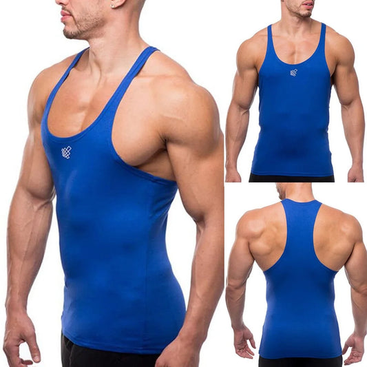 Mens Slim Fit Fitness Tank Top Casual Solid Sleeveless Shirts Athletic Muscle Tee Performance Workout Sleeveless Shirts
