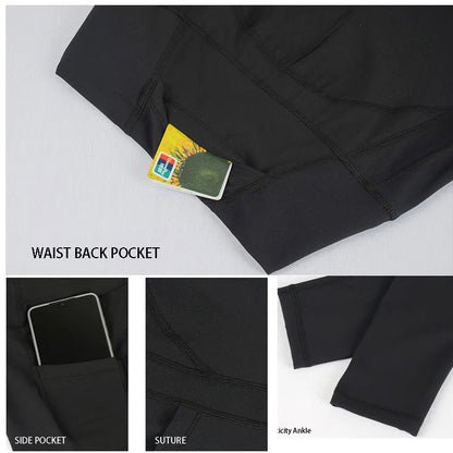 Women Yoga Pants Naked Feeling Stretchy Sports Tights Pocket High Waist Leggings Running Fitness Leggings Workout Gym Clothing